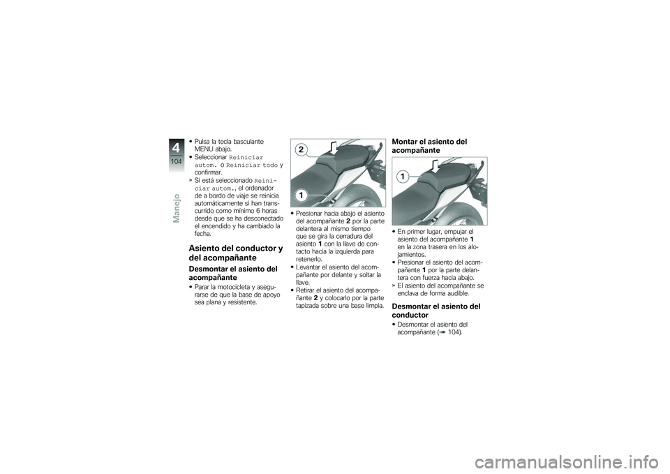 BMW MOTORRAD R 1250 RS 2018  Manual de instrucciones (in Spanish) ��
��� �� ����� �����
�������%��K ����(��
�,����������	�.���	�������
��\b�
���.���	����� ��\b��\b�������	�
��	�
�,� ����# �����