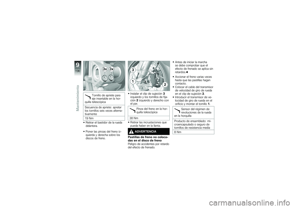 BMW MOTORRAD R 1250 RS 2018  Manual de instrucciones (in Spanish)  ;  	            	        	   (       	               	  \f             &    
 ,               	     F    	    	       	  