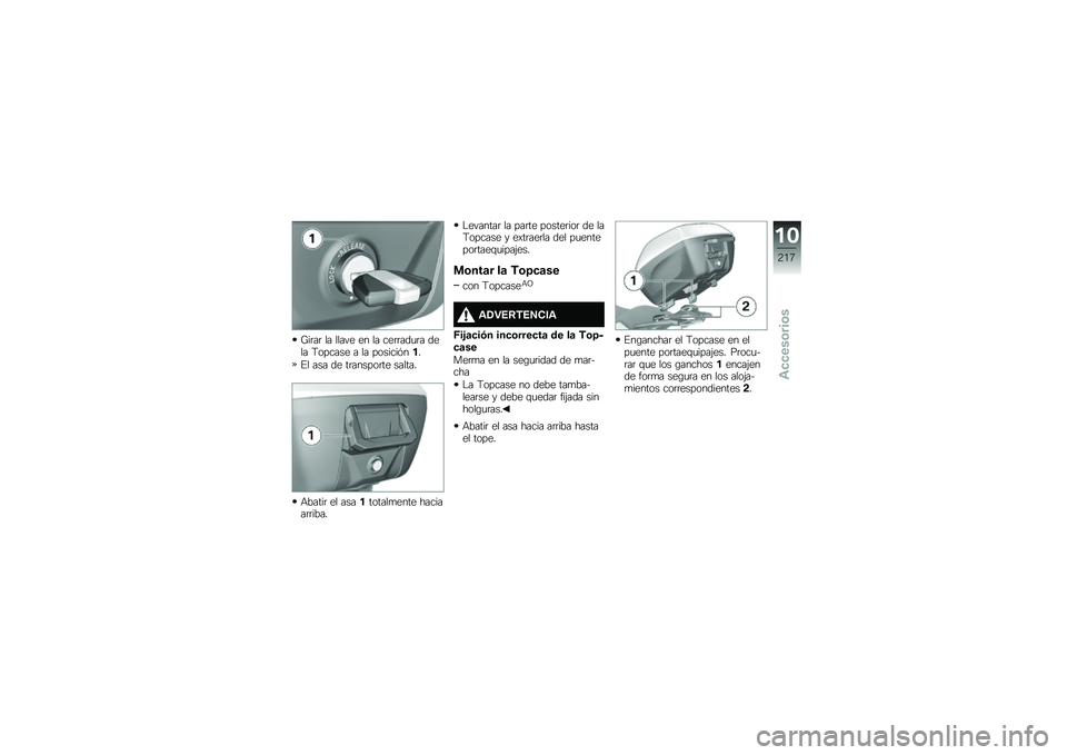 BMW MOTORRAD R 1250 RS 2018  Manual de instrucciones (in Spanish) �W��	��	 �� ����� �� �� ���	�	���
�	� ���� �;������ � �� �������&���
�%� ��� �� ��	������	�� ������
�+�����	 �� ����������
�