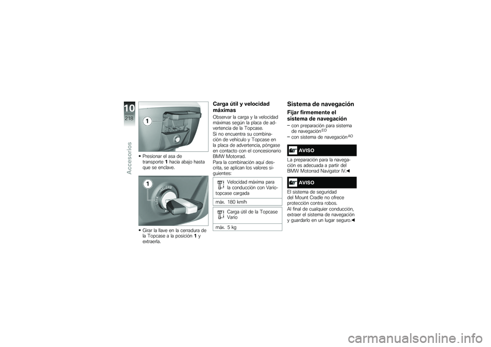 BMW MOTORRAD R 1250 RS 2018  Manual de instrucciones (in Spanish) ��	�������	 �� ��� ����	������	�������� ����(� ������\f�
� �� ��������
�W��	��	 �� ����� �� �� ���	�	���
�	� ���� �;������ �