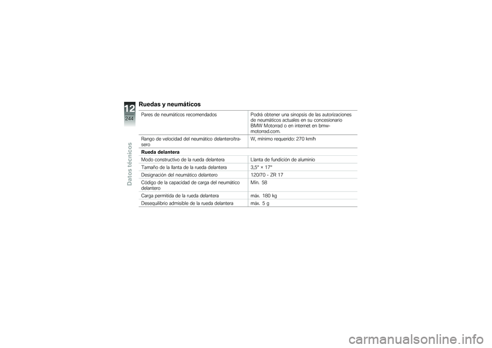 BMW MOTORRAD R 1250 RS 2018  Manual de instrucciones (in Spanish) �:����	� � �����B���
�\b�
���	�� �� ���
�
�#����� �	����
�����������	�# �������	 �
�� �������� �� ��� ��
���	�� ��������� ���
