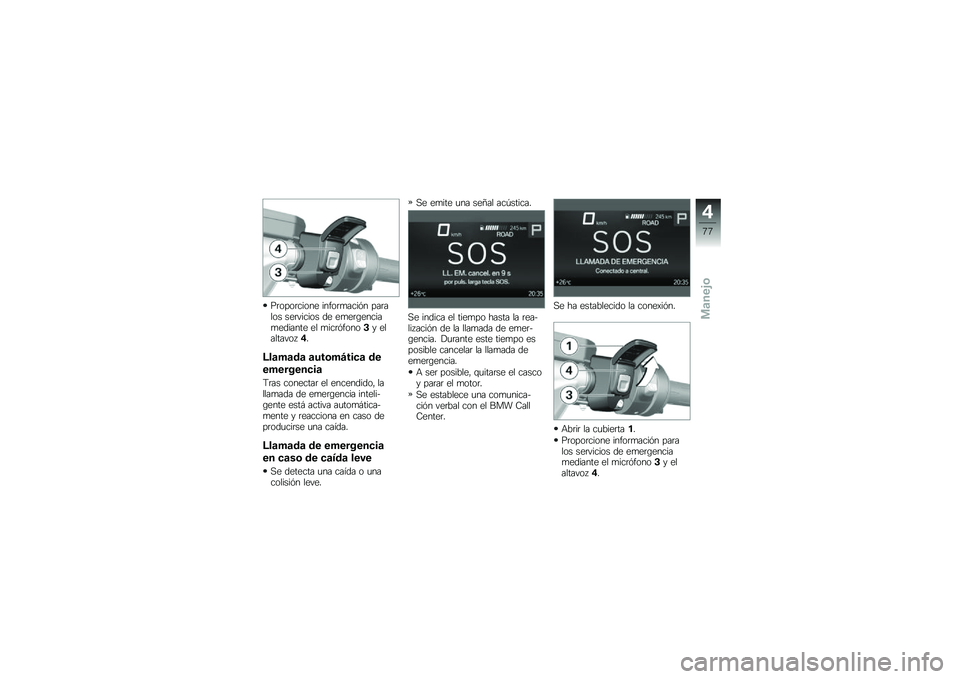 BMW MOTORRAD R 1250 RS 2018  Manual de instrucciones (in Spanish) ��	����	����� �����	�
����&� ���	���� ���	������ �� ��
��	�\b������
������� �� �
���	�&�����$� ��������� �%�
�;��	��	��	 �	���\b�