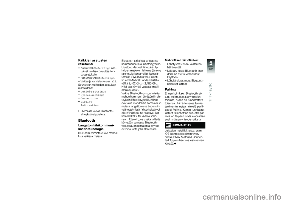 BMW MOTORRAD R 1250 RS 2018  Käsikirja (in Finnish) �"�
������& �
��������&
������	��&��
� ����� ��������#����
�	�
���	����
��	�� ������� �����
���� �������	��	���
��	����
�8�� �