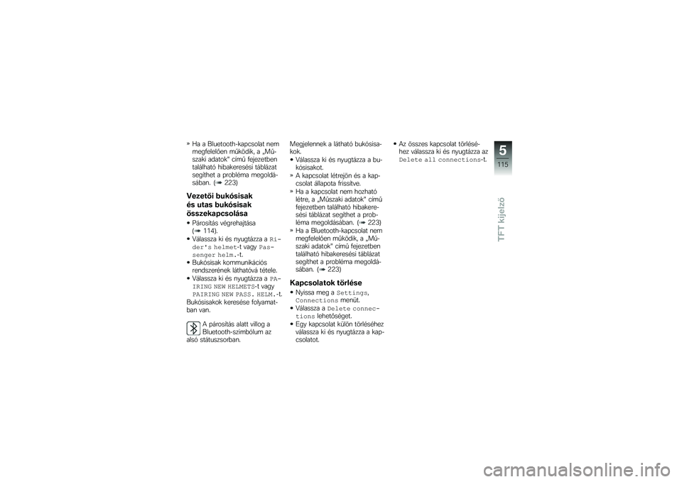 BMW MOTORRAD R 1250 RS 2018  Kezelési útmutató (in Hungarian) �5� � ����������$�
��+�3����� �\f��	�	���.�����%��\f �	� �
����
� � �S�� �$����
� ������
�T �3�,�	�  �.�������&��\f���������1 ���&��
�����