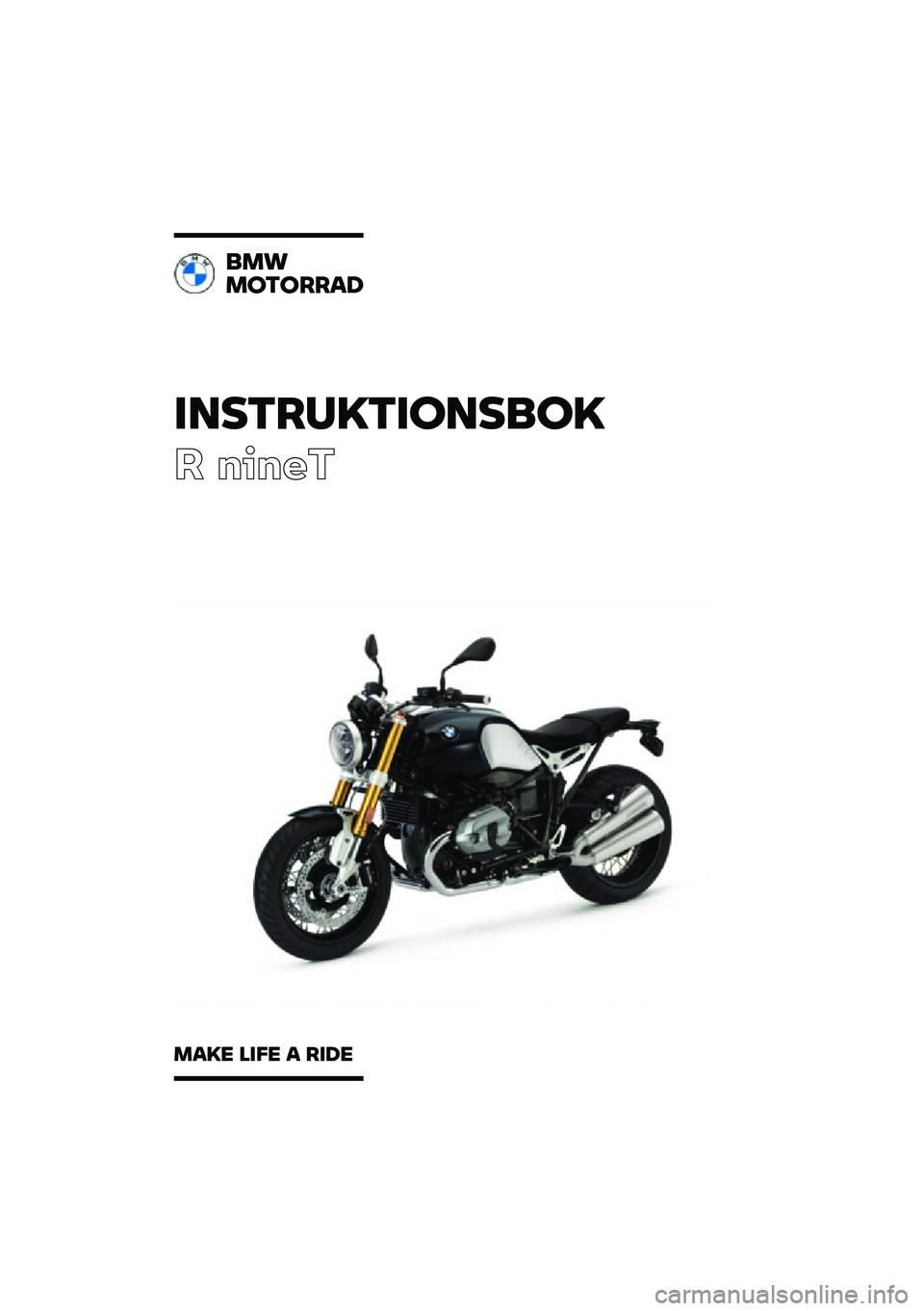 BMW MOTORRAD R NINE T 2021  Instruktionsbok (in Swedish) 