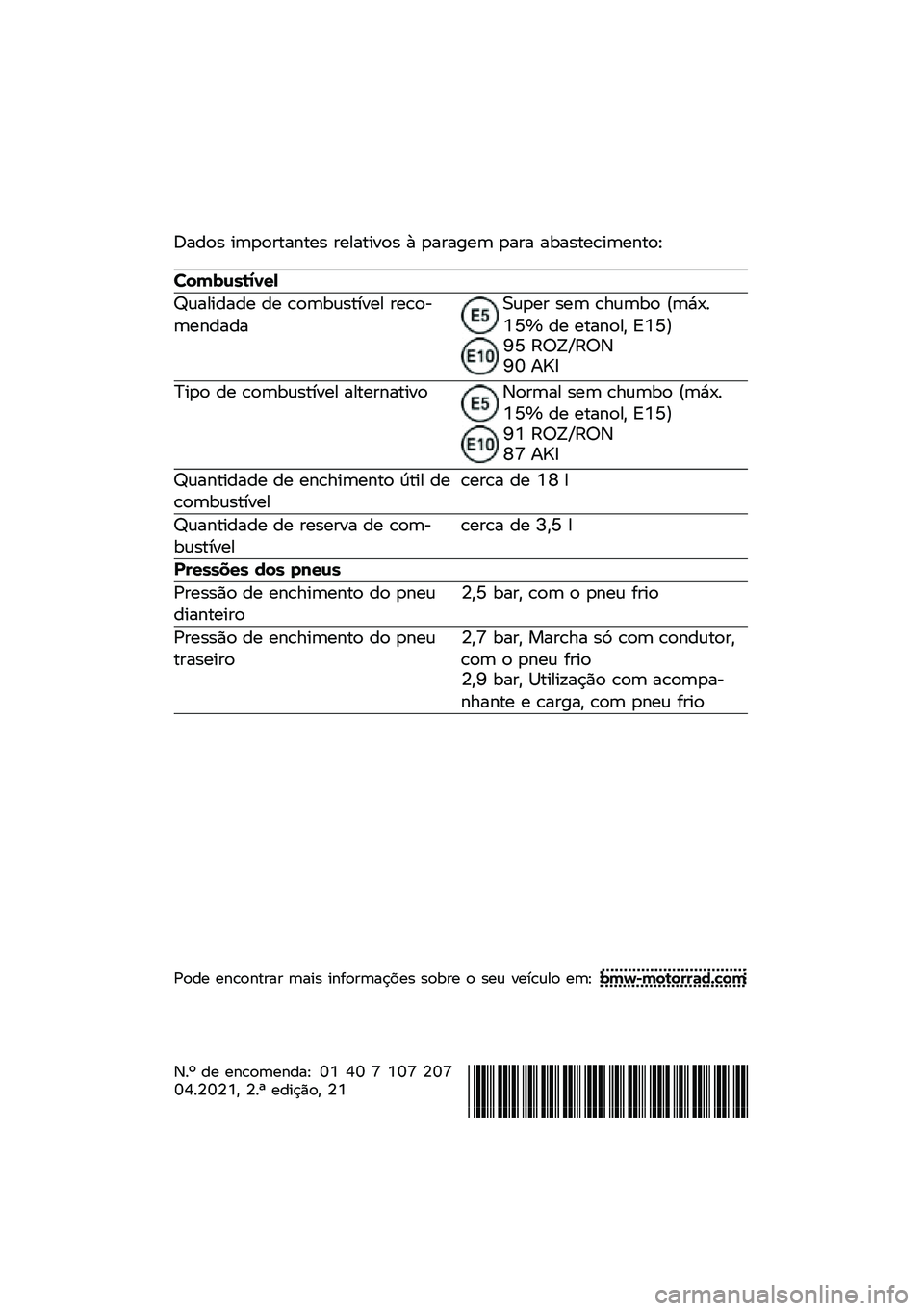 BMW MOTORRAD R NINE T 2021  Manual do condutor (in Portuguese) �F����$ �
����\f������$ �\f�����
���$ �/ ���\f���� ���\f� ��&��$����
������G
�������\b�	�\f�
�
�H�	���
���� �� ����&�	�$����� �\f����)��
