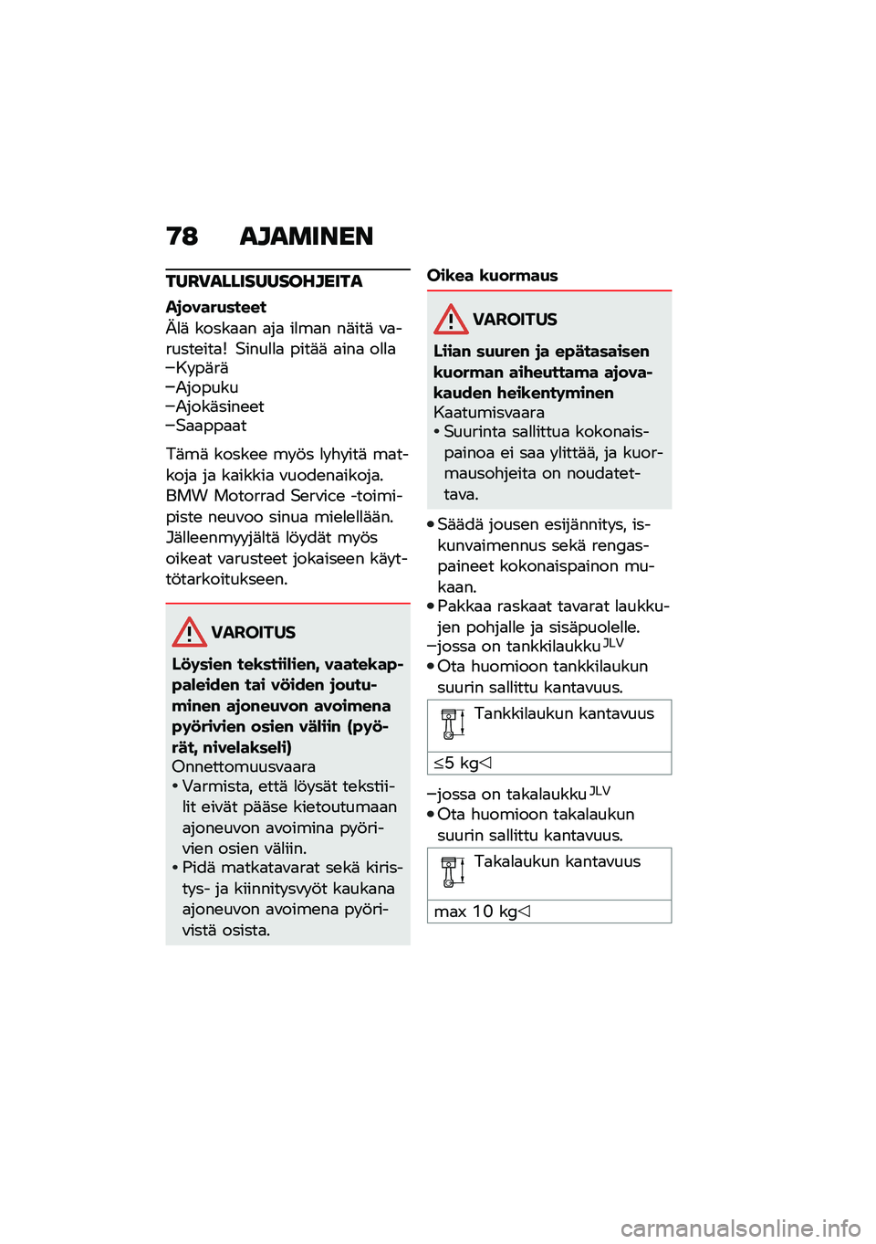 BMW MOTORRAD R NINE T 2020  Käsikirja (in Finnish) �9�: ��������
���H�)���������������
��
�����+�����
�L�
�	 �����
�
� �
��
 ��
��
� ��	���	 �\f�
������\b���
�V �$����
�
�
 ����	�	 �
���
 �
