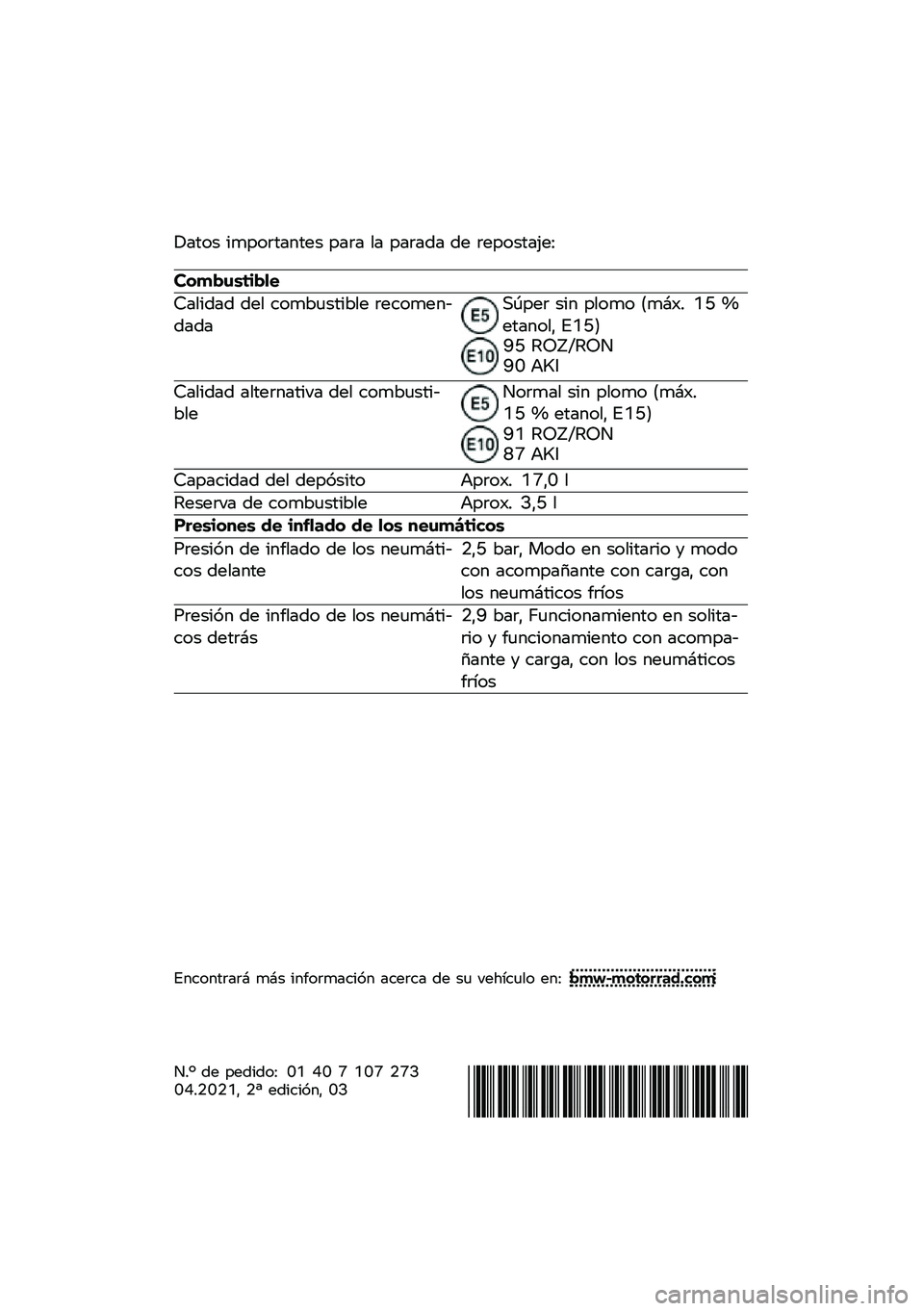 BMW MOTORRAD R NINE T SCRAMBLER 2021  Manual de instrucciones (in Spanish) � ���� �
����\f������ ���\f� �� ���\f��� �� �\f�������.��=
�������\b�	��
�
�>���
��� ��� ����*�	���
�*�� �\f�������������\b���\f �