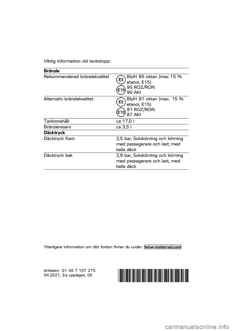 BMW MOTORRAD R NINE T SCRAMBLER 2021  Instruktionsbok (in Swedish) �0���\f�� ��	�
��\b���\f���	 ��� �\f��	��
�\f����>
�����\b�	�

��������	���\b�� �)�\b��	�
��������\f��\f�%���
�\b� �?�A ���\f��	 �#���* �6�A �C��\f�