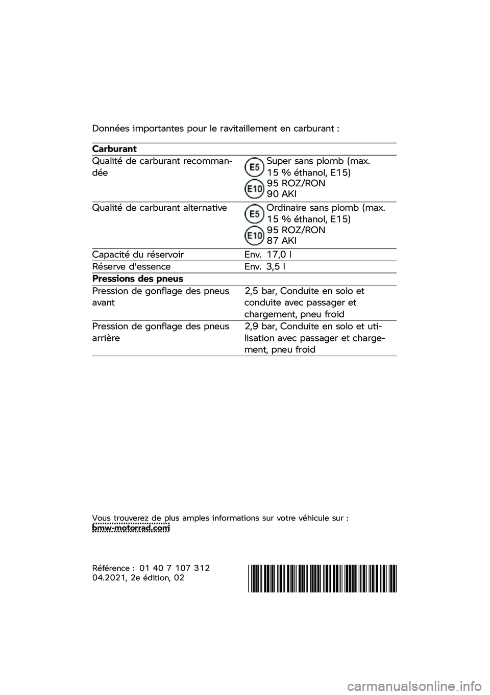BMW MOTORRAD R NINE T URVAN G/S 2021  Livret de bord (in French) �=����\f�� ����������� ���
� �\b� ��������\b�\b����� �� ����<�
���� �>
���������\b
�?�
��\b���\f �� ����<�
���� �����������\f��*