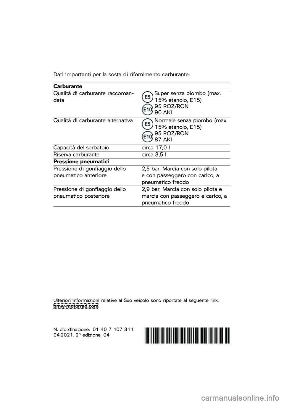 BMW MOTORRAD R NINE T URVAN G/S 2021  Libretto di uso e manutenzione (in Italian) �:���\f �\f�	�#��
���
��\f �#��
 �� ����� ��\f �
�\f���
�
�\f�	��
�� ���
� �\b�
��
���;
���������\b�	
�<�\b���\f��) ��\f ���
� �\b�
��
�� �
�����	��
�$�