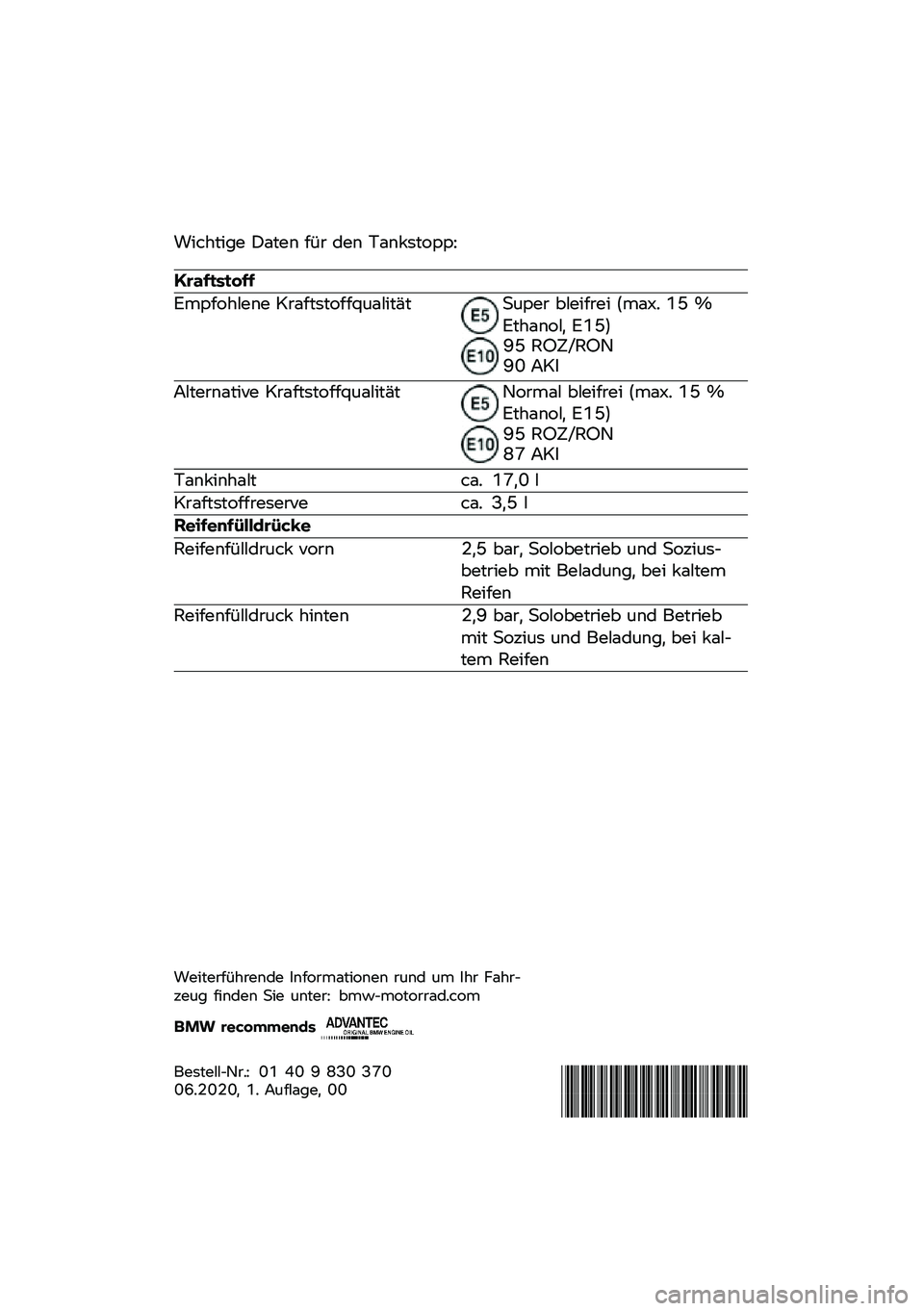 BMW MOTORRAD R NINE T URVAN G/S 2020  Betriebsanleitung (in German) �:���	���
� �>�\b��� ��-�
 ��� �!�\b��&������A
��������\b��
������	���� ��
�\b��������B�\f�\b����"���\f���
 ������
�� �$��\b�/�( �C�E �G���