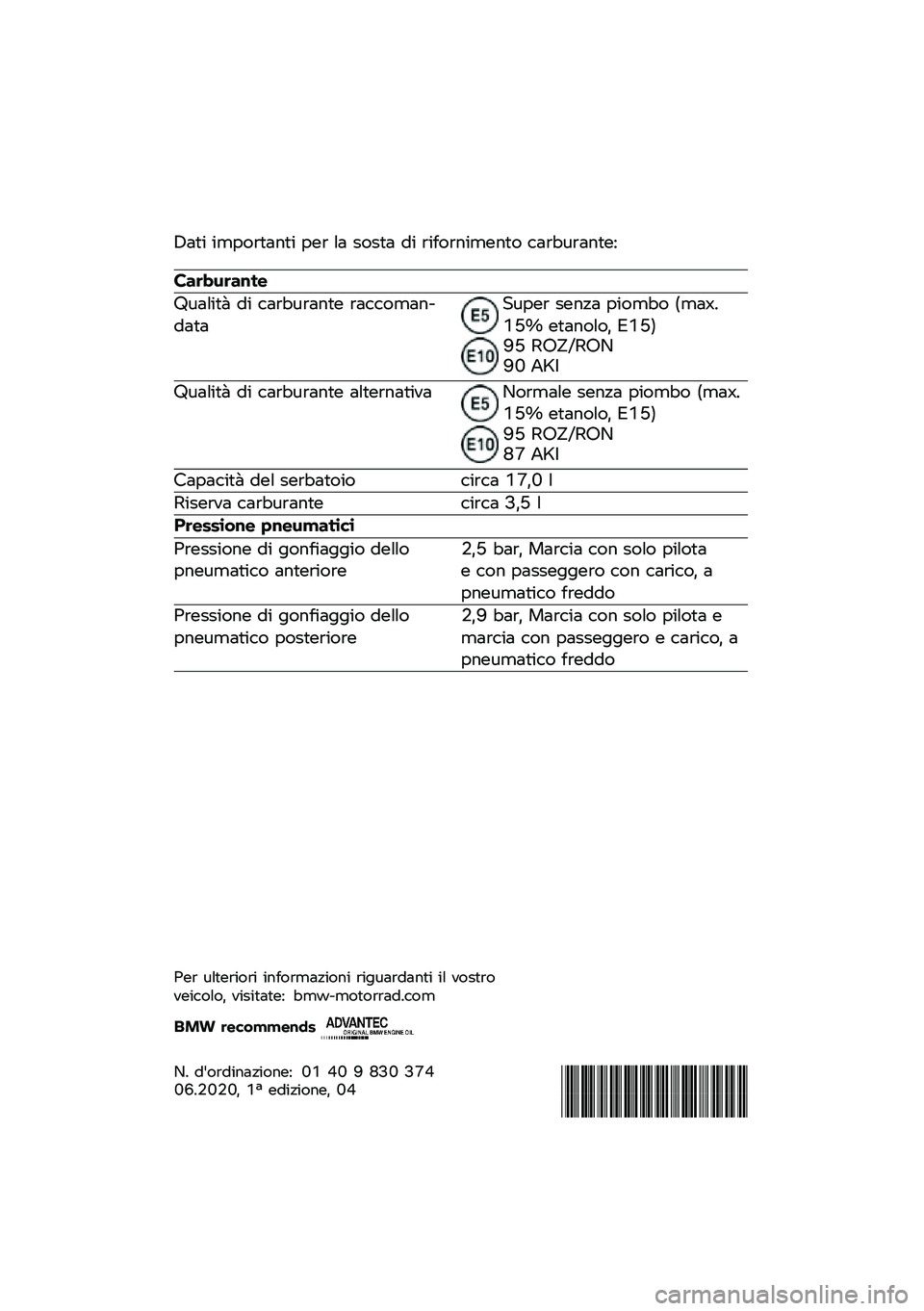 BMW MOTORRAD R NINE T URVAN G/S 2020  Libretto di uso e manutenzione (in Italian) �8���\f �\f�	�#��
���
��\f �#��
 �� ����� ��\f �
�\f���
�
�\f�	��
�� ���
� �\b�
��
���9
���������\b�	
�:�\b���\f��) ��\f ���
� �\b�
��
�� �
�����	��
�$�