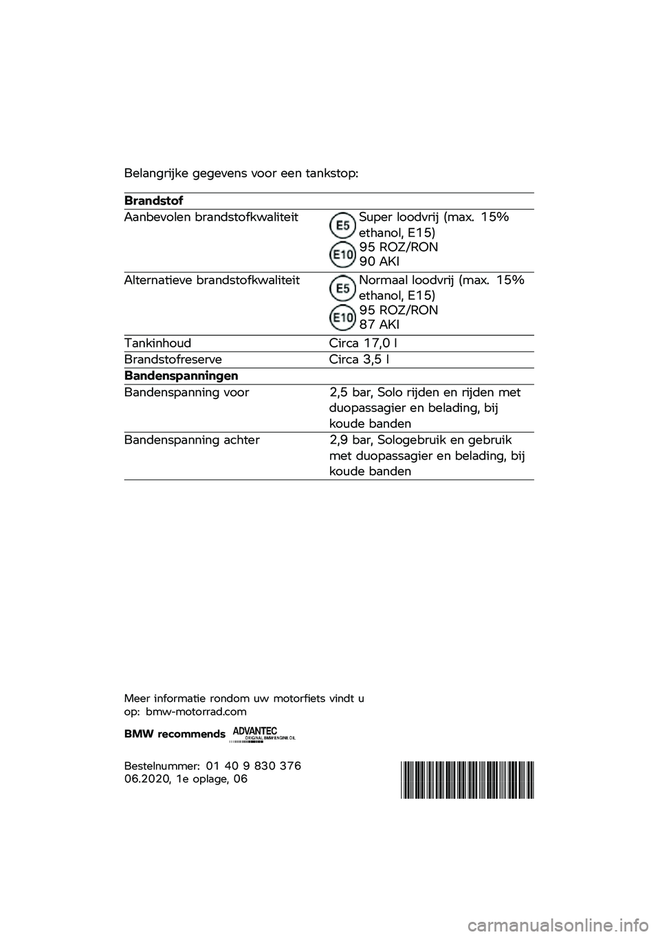 BMW MOTORRAD R NINE T URVAN G/S 2020  Handleiding (in Dutch) �/����
�\f�\b���� �\f��\f����
� ����\b ���
 �	��
���	���8
�������\b�	�

���
�������
 ��\b��
���	��������	���	�9�
���\b ������\b�� �"���:�& �