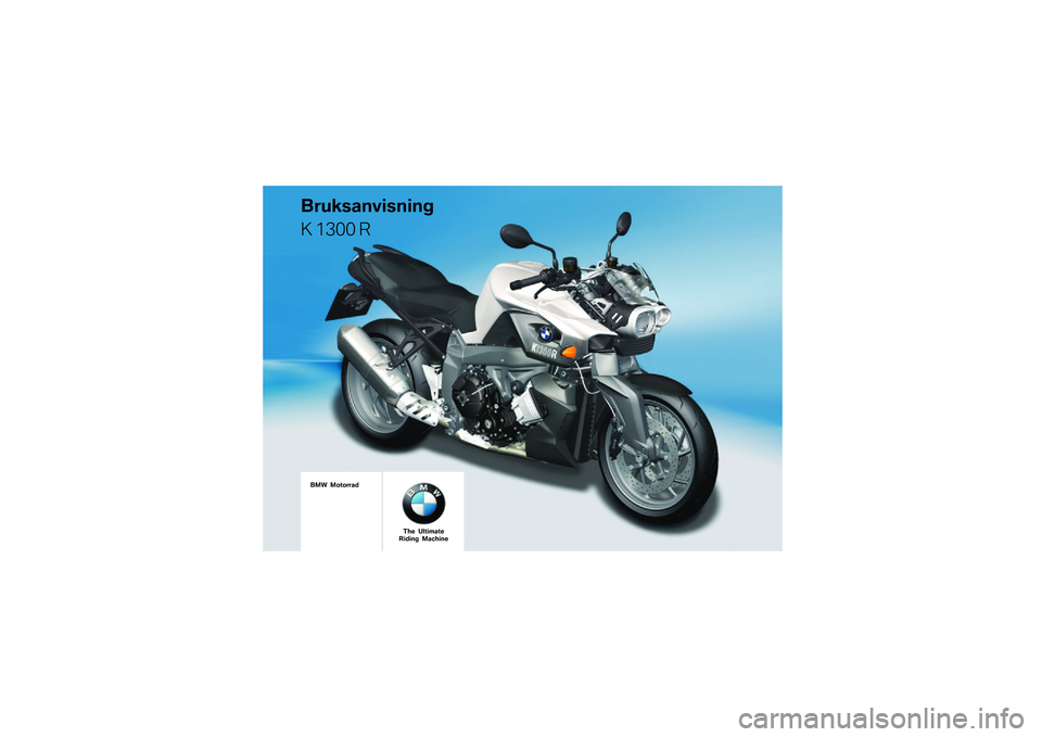 BMW MOTORRAD K 1300 R 2009  Instruktionsbok (in Swedish) 