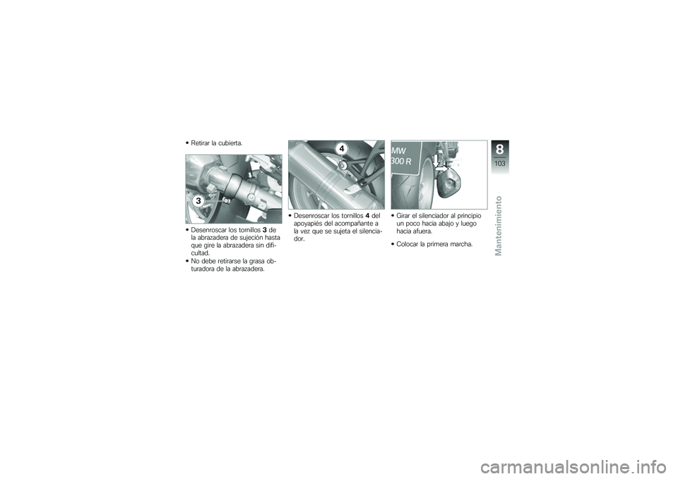 BMW MOTORRAD K 1300 R 2012  Manual de instrucciones (in Spanish) �:����	��	 �� ��
����	���
������	�����	 ��� ���	����������� ���	������	� �� ��
�&����%� ������\f�
� �\b��	� �� ���	������	� ���