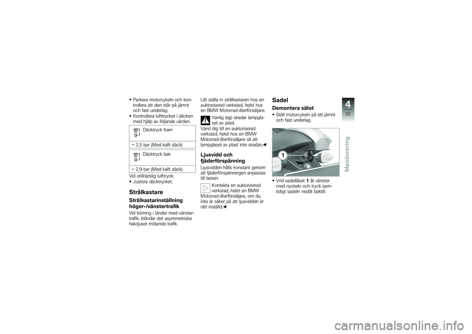 BMW MOTORRAD K 1300 R 2012  Instruktionsbok (in Swedish) �E����
�� ���������
�	�
 ��� ���
�����	�	�
�� ��� ��
�
 ���� �%� �$���
���� ���� �\b�
��
��	���
�7��
����	�	�
�� �	�\b��������
� � ���