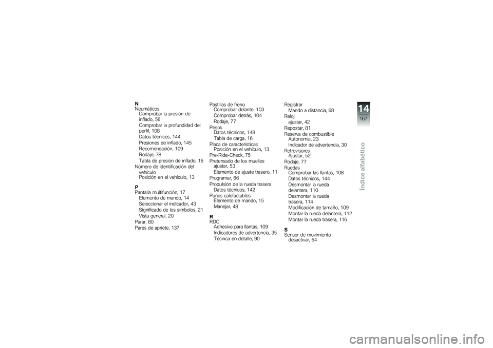 BMW MOTORRAD K 1300 R 2014  Manual de instrucciones (in Spanish) �=���
�
�#������7��
��	����	 �� ��	����&� ����������" �2�5
�7��
��	����	 �� ��	���
������ ������	����" �.�-�1
�!���� ��*�������" �.�/�/
�