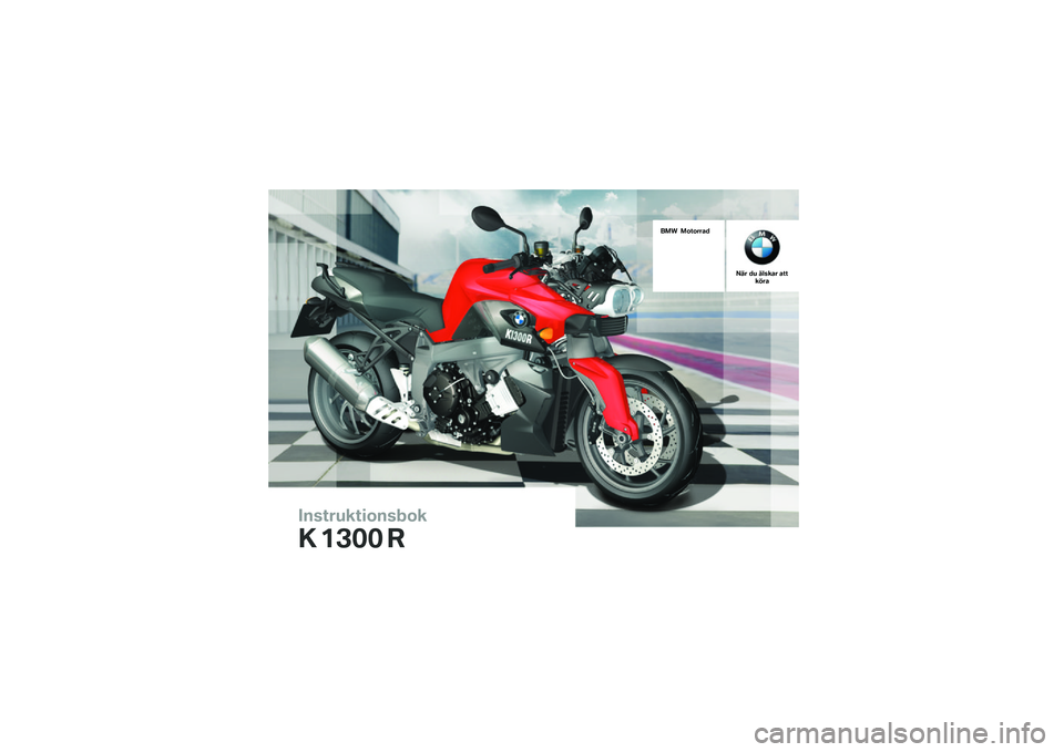 BMW MOTORRAD K 1300 R 2014  Instruktionsbok (in Swedish) 