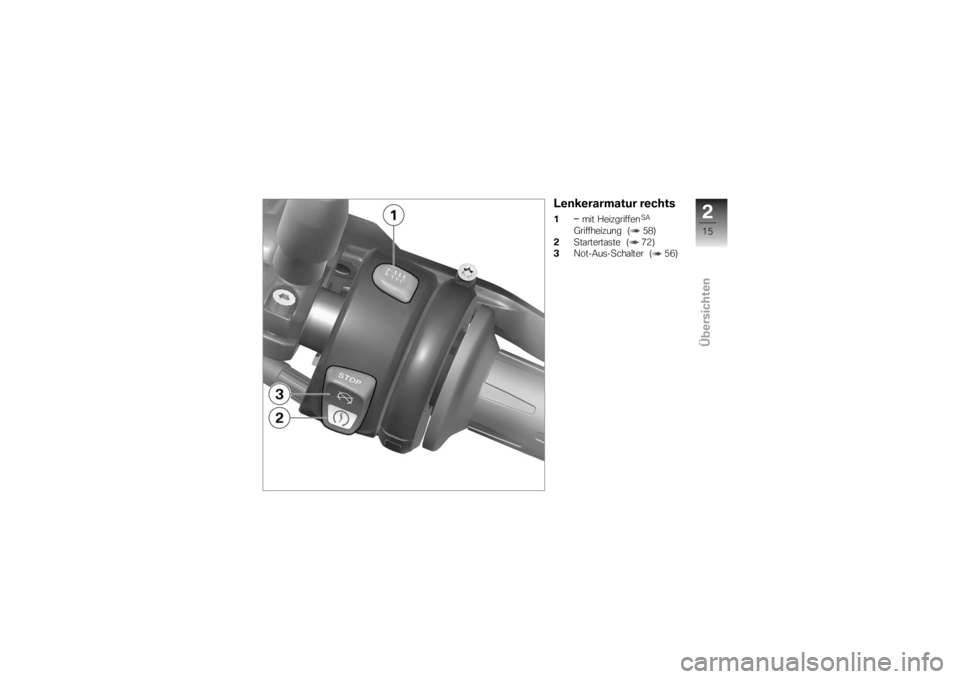 BMW MOTORRAD K 1300 R 2008  Betriebsanleitung (in German) �6��	���������%� ������
�
��� �$���%������� �
�2
�6��������%��� �E �:�;�F
� �
���������	�� �E �4�<�F
�" �-����2��	��
����#��� �E �:�1�F �
