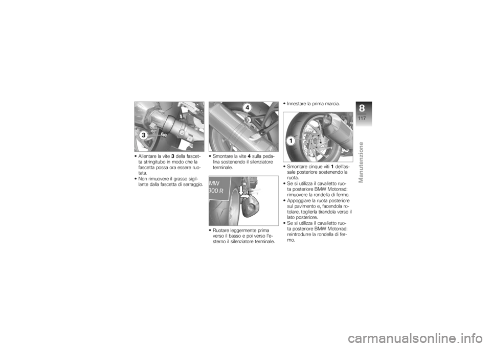 BMW MOTORRAD K 1300 R 2008  Libretto di uso e manutenzione (in Italian) �-�����
�	�� ��	 � ��
�
������	 ��	����
�
�
�	 ��
������
��#� �� �
��� ��� ��	
��	����
�
�	 �����	 ���	 ������ ����
�
�	�
�	�
�@�� ���
��