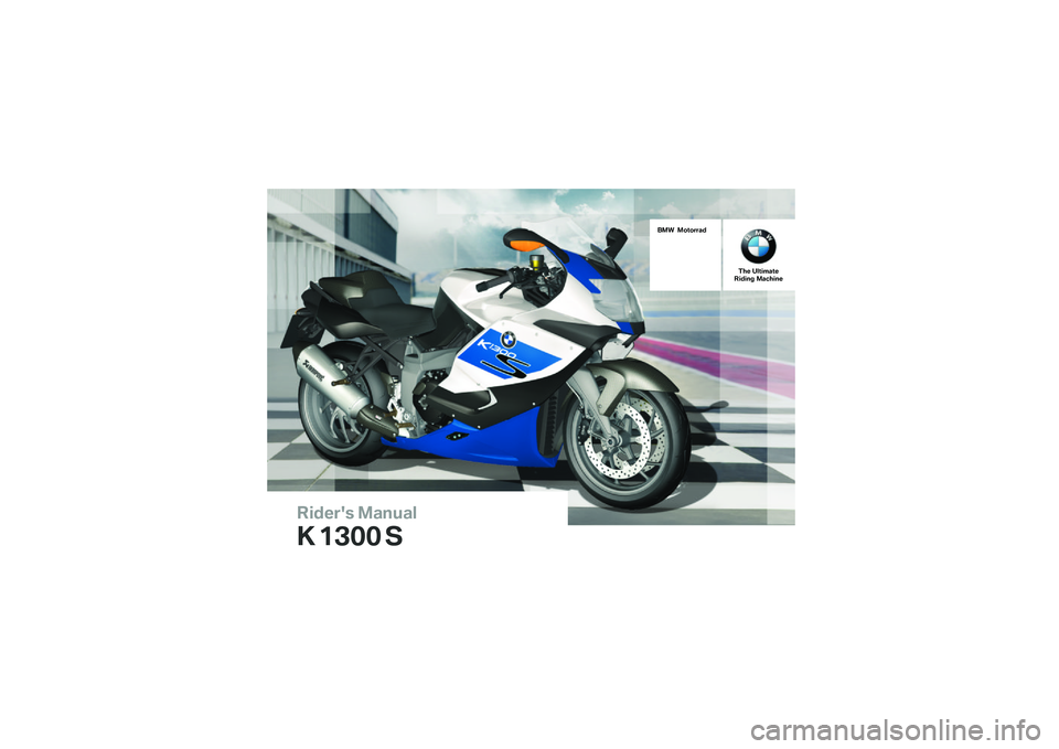 BMW MOTORRAD K 1300 S 2014  Riders Manual (in English) 