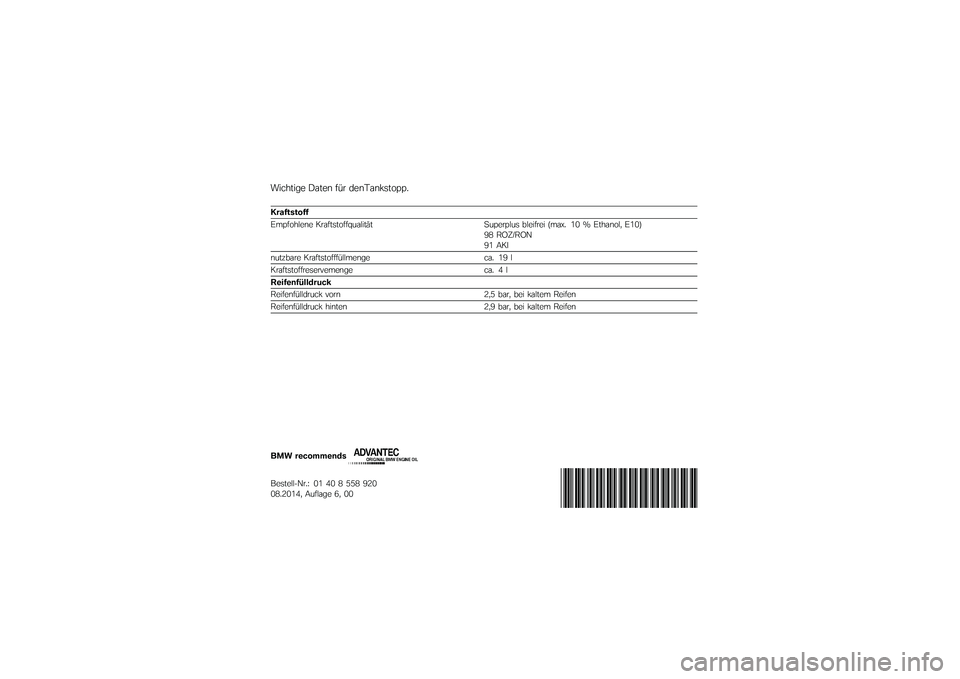 BMW MOTORRAD K 1300 S 2014  Betriebsanleitung (in German) �;���	���
� �>�\b��� ��-�
 ����!�\b��&������(
���	� ��\b��� � 
������	���� ��
�\b��������A�\f�\b����"� ��\f���
���\f� ������
�� �$��\b�/�( �8�