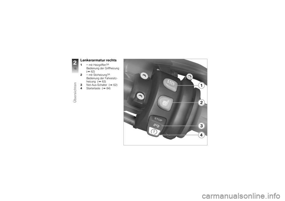 BMW MOTORRAD K 1300 GT 2008  Betriebsanleitung (in German) �6��	���������%� ������
�
��� �$���%������� �
�2
��������� ��� �6��������%���
�E �1�;�F
� ��� �
���%����%��� �
�2
��������� ��