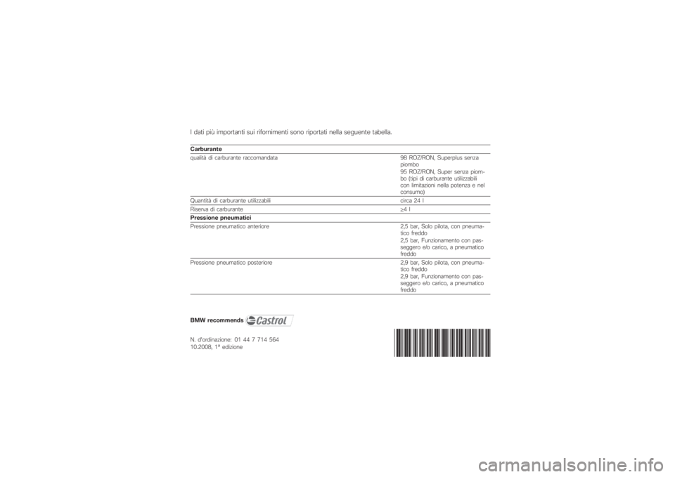 BMW MOTORRAD K 1300 GT 2008  Libretto di uso e manutenzione (in Italian) + \b	 , 	 
   	 

	 
 	-

	\b	
\f
	
 \b 	-
	 		\b		 .$ /012/03 


 	-
.4 /012/03 
 	 
- 5