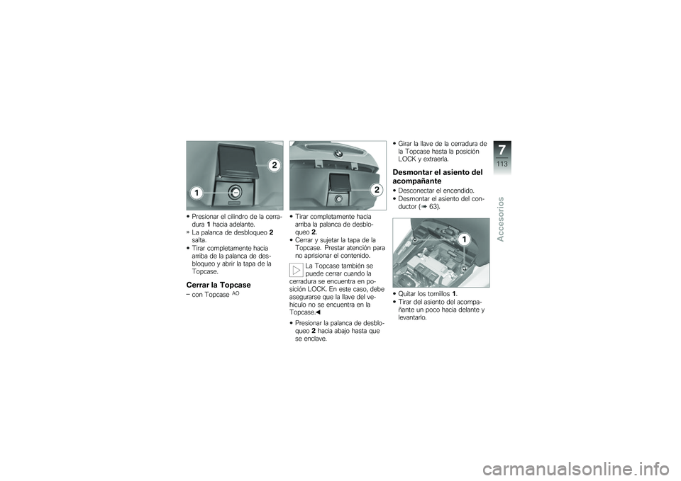 BMW MOTORRAD K 1600 GT 2012  Manual de instrucciones (in Spanish) ��	�������	 �� �������	� �� �� ���	�	��$��
�	������� ���������
�"� ������� �� �������\f�
���������
�9��	��	 ���
������
����