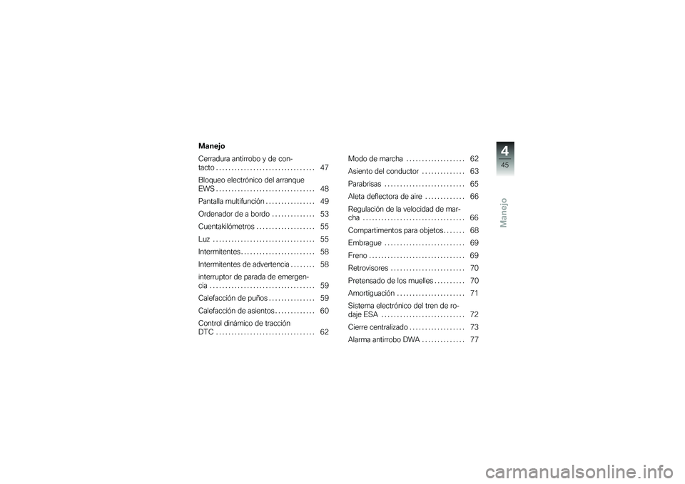 BMW MOTORRAD K 1600 GT 2012  Manual de instrucciones (in Spanish) ��
��� �	
�-��	�	���
�	� �����	�	��� � �� ����$
����� � � � � � � � � � � � � � � � � � � � � � � � � � � � � � � � � �0�6
����\f�
�� ��