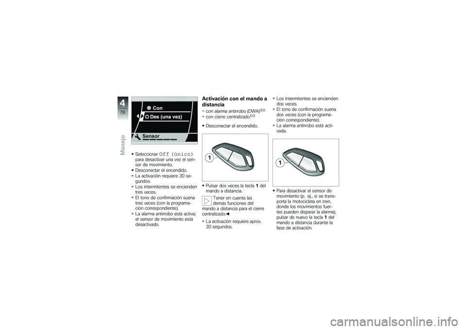BMW MOTORRAD K 1600 GT 2012  Manual de instrucciones (in Spanish) �,����������	��� �<�>�
��%��=���	� ����������	 �
�� ��� �� ����$���	 �� �
����
������
�����������	 �� ����������
�"� ������