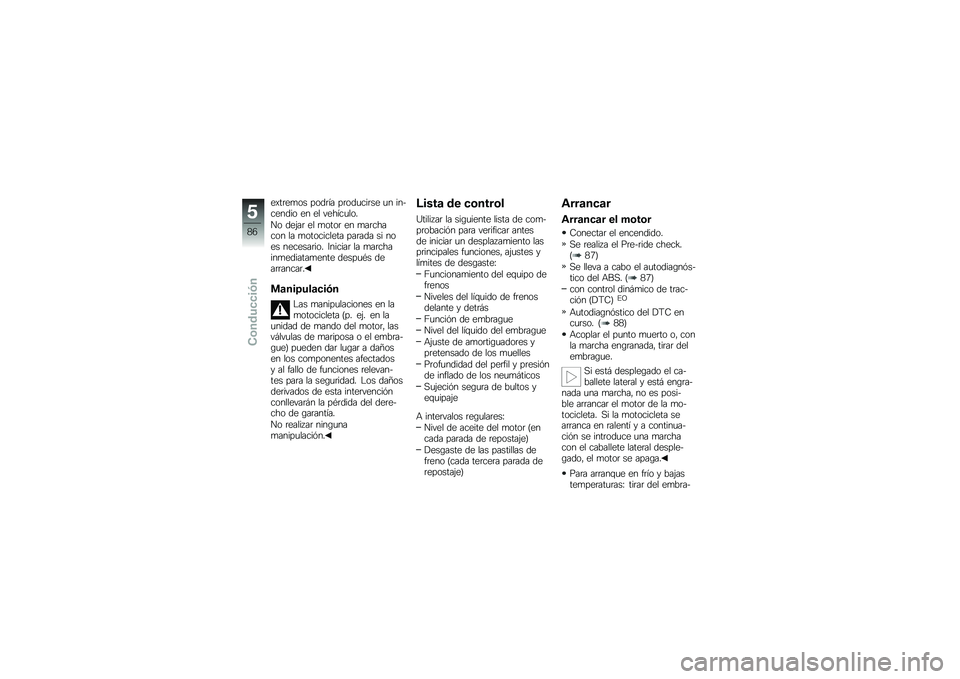 BMW MOTORRAD K 1600 GT 2012  Manual de instrucciones (in Spanish) ��)��	��
�� ����	�� ��	���
���	�� �
� ���$������ �� �� ������
���
�� ���&��	 �� �
����	 �� �
��	������ �� �
���������� ���	���