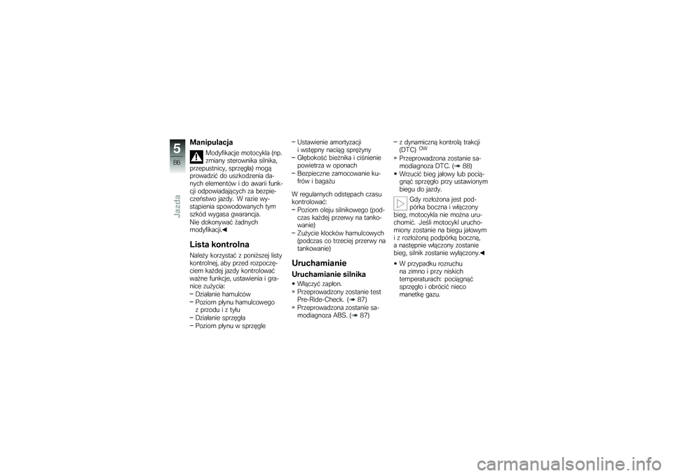 BMW MOTORRAD K 1600 GT 2012  Instrukcja obsługi (in Polish) �
����
�$����.�
���
��)�����"� �\b�������� �B��� �\f�\b���� ���������� ��������	���\f����������	 ����\f�����C �\b���������
�\f�