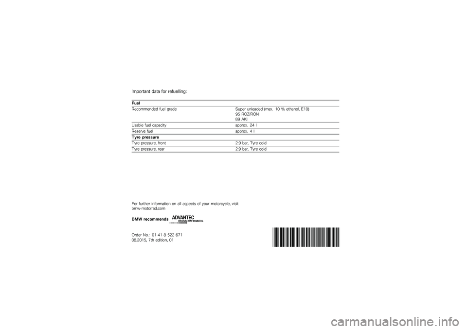 BMW MOTORRAD K 1600 GT 2014  Riders Manual (in English) ������
��\f�
 ���
� ��� ��������	�\f��9
�!�\f��
���
�����\f��� ���� ����� ����� ��\f������ ����+�& �/�. �: ��
�\b��\f���% �*�/�.�"�;�0 ��7�<