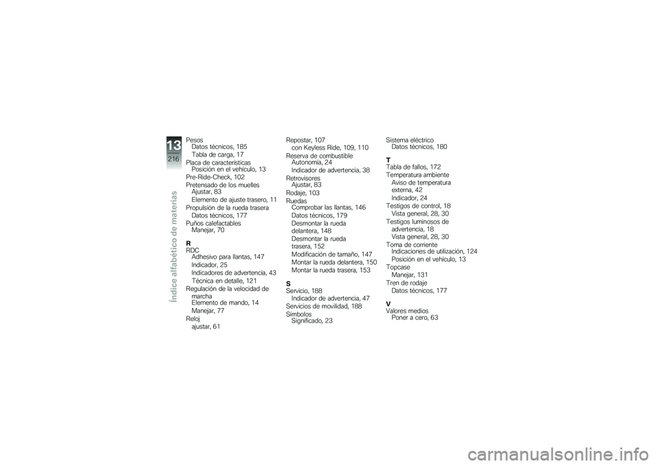 BMW MOTORRAD K 1600 GT 2014  Manual de instrucciones (in Spanish) ������!���� ��*�������" �.�1�2
�9���� �� ���	�\b��" �.�5
����� �� ���	�����	��������������&� �� �� ������
���" �.�0
��	���;�����8�