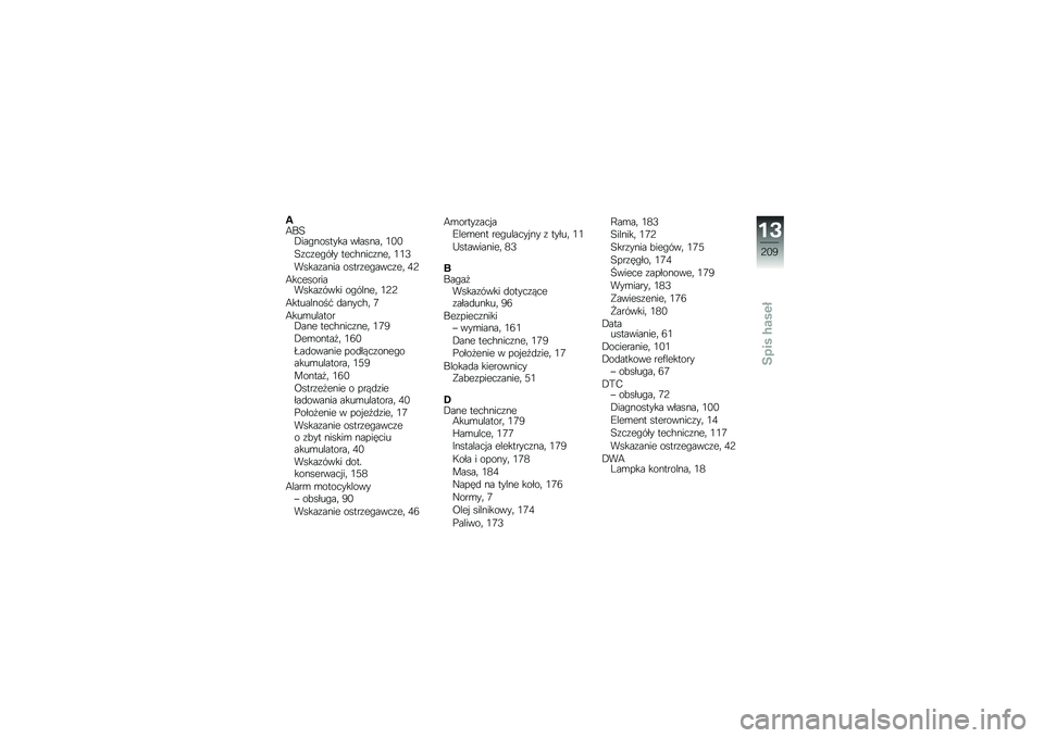 BMW MOTORRAD K 1600 GT 2014  Instrukcja obsługi (in Polish) �-�8��6�,���"������� �������	 �.�-�-
�6�\f��\f��"��� ����$����\f���	 �.�.�5
�����\f���� �����\f��"����\f��	 �/�3
�8�������������\f���� ��