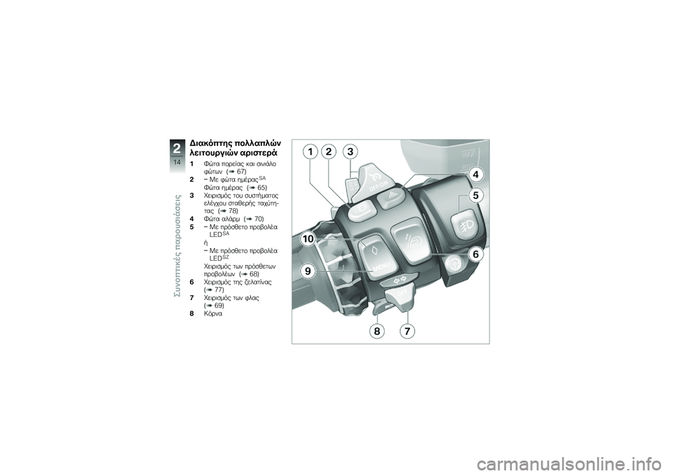 BMW MOTORRAD K 1600 GT 2014  Εγχειρίδιο ιδιοκτήτη (in Greek) �A�����$�
�\f� �$�����$��E�
����
���\b���E�
 ��\b���
��\b�
��L�$�� ��\f�\b�� �� ���	 �
�	��	�+��\f�*�$��� �Q�:�;�U
�#�K� �*�$�� ����\b���S�X
�L�$�� ���