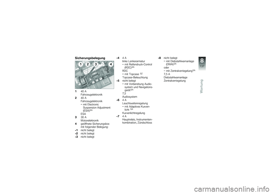 BMW MOTORRAD K 1600 GT 2010  Betriebsanleitung (in German) 
�8����
�����
�\f�
��
����
�#�D� �
�
���������\f��)���	���)
�(�D� �
�
���������\f��)���	���)
��� ��\f�����	������������	� ��
�G�����