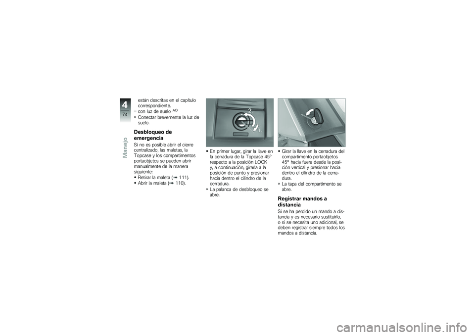BMW MOTORRAD K 1600 GTL 2012  Manual de instrucciones (in Spanish) ���� � �����	���� �� �� ������
�����	�	������������
��� ��
� �� ��
����+�;
�-�������	 ��	����
���� �� ��
� ����
����
�,���0�