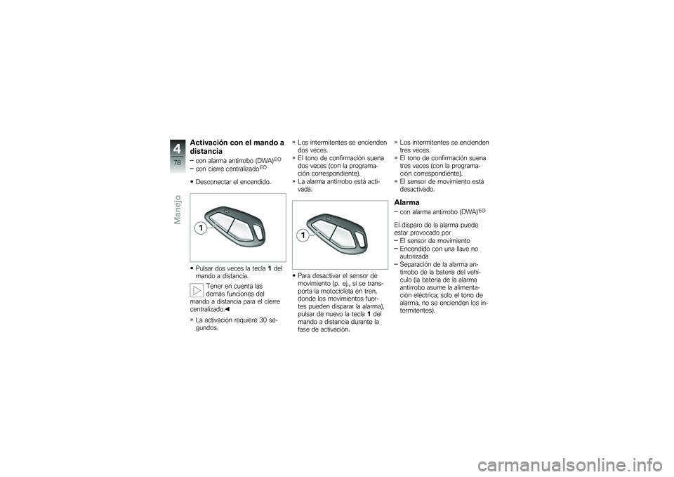 BMW MOTORRAD K 1600 GTL 2013  Manual de instrucciones (in Spanish) �*�����
���#� ��	� �� �,�
��\b�	 �

�\b����
����

��� ����	�
� �����	�	��� �E���+�F�#�;
��� ����	�	� �����	��������#�;
�����������	 �� �