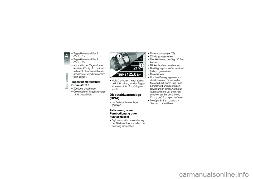 BMW MOTORRAD K 1600 B 2017  Betriebsanleitung (in German) �,�\f���	�!��$��������(��$�� �0�A�&���+ �-�B
�,�\f���	�!��$��������(��$�� �>�A�&���+ �.�B
�\f�����\f���	���� �,�\f���	�!��$���������(��$�� �A�&��