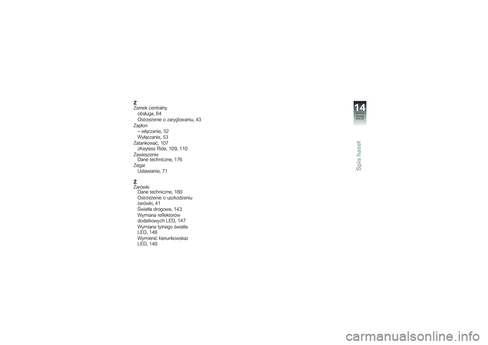 BMW MOTORRAD K 1600 B 2017  Instrukcja obsługi (in Polish) �4���\b�� �����������!����"��	 �2�1
�<����\f��
���� � �\f����"��������	 �1�3
������� �����\f�����	 �9�;
������\f�����	 �9�3
��������