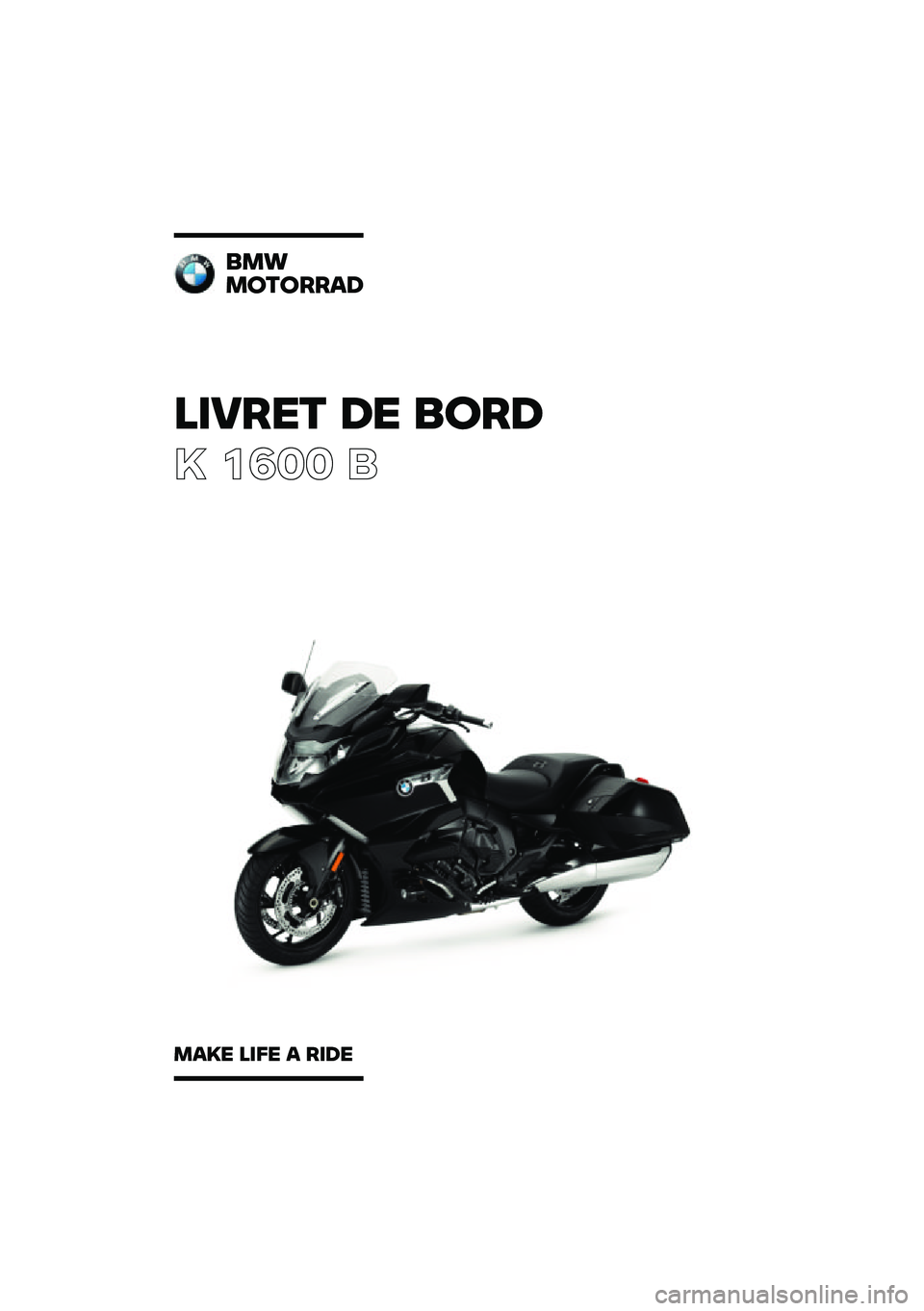BMW MOTORRAD K 1600 B 2020  Livret de bord (in French) 