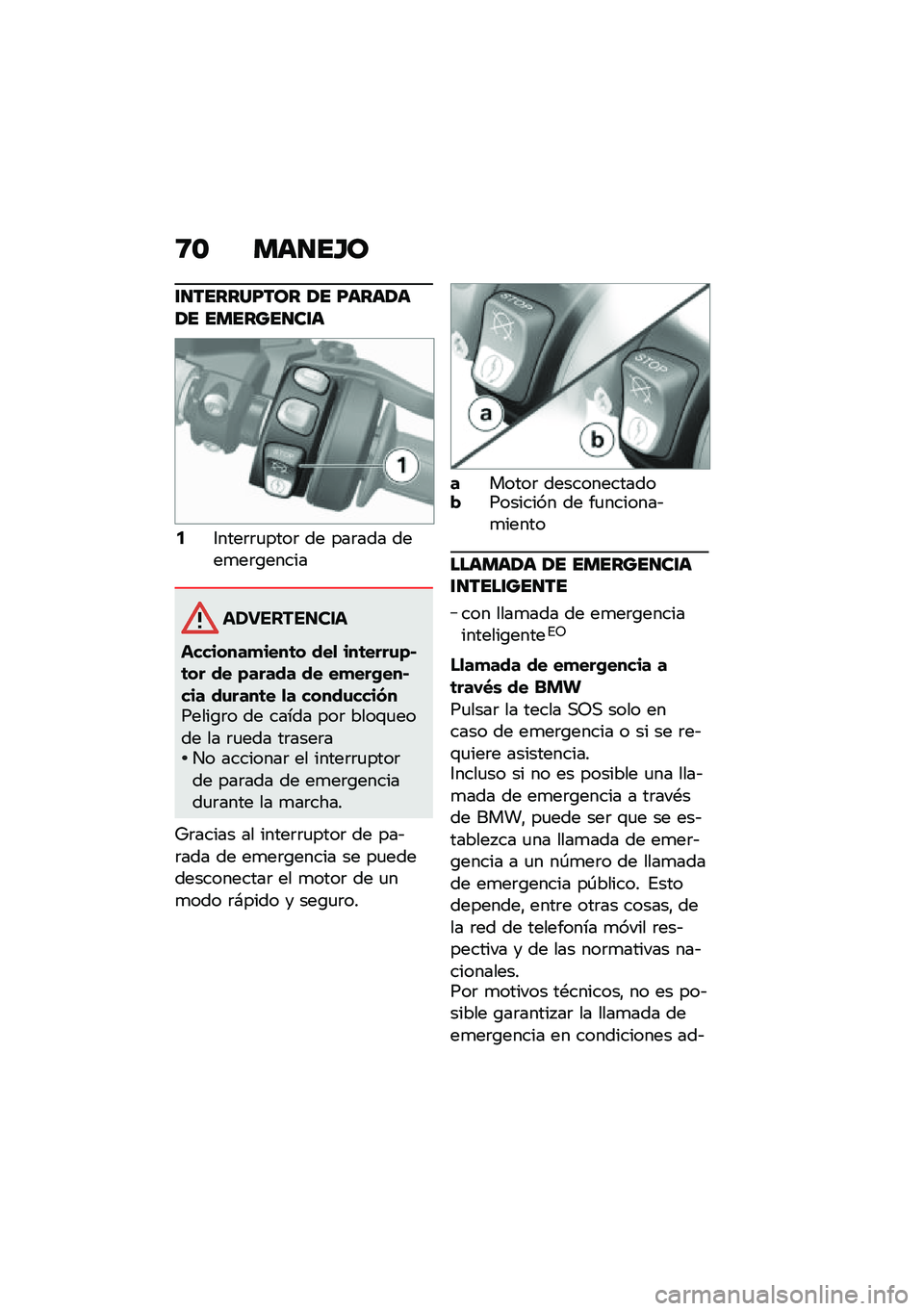 BMW MOTORRAD K 1600 B 2020  Manual de instrucciones (in Spanish) �9�\f �
�	���F�\b
��������E��\b� �� �E�	��	��	�� ��
��������	
�5�3����	�	�
����	 �� ���	��� ����
��	�\b�����
�����������
��������
���