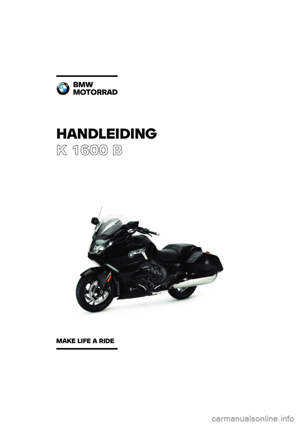BMW MOTORRAD K 1600 B 2020  Handleiding (in Dutch) 