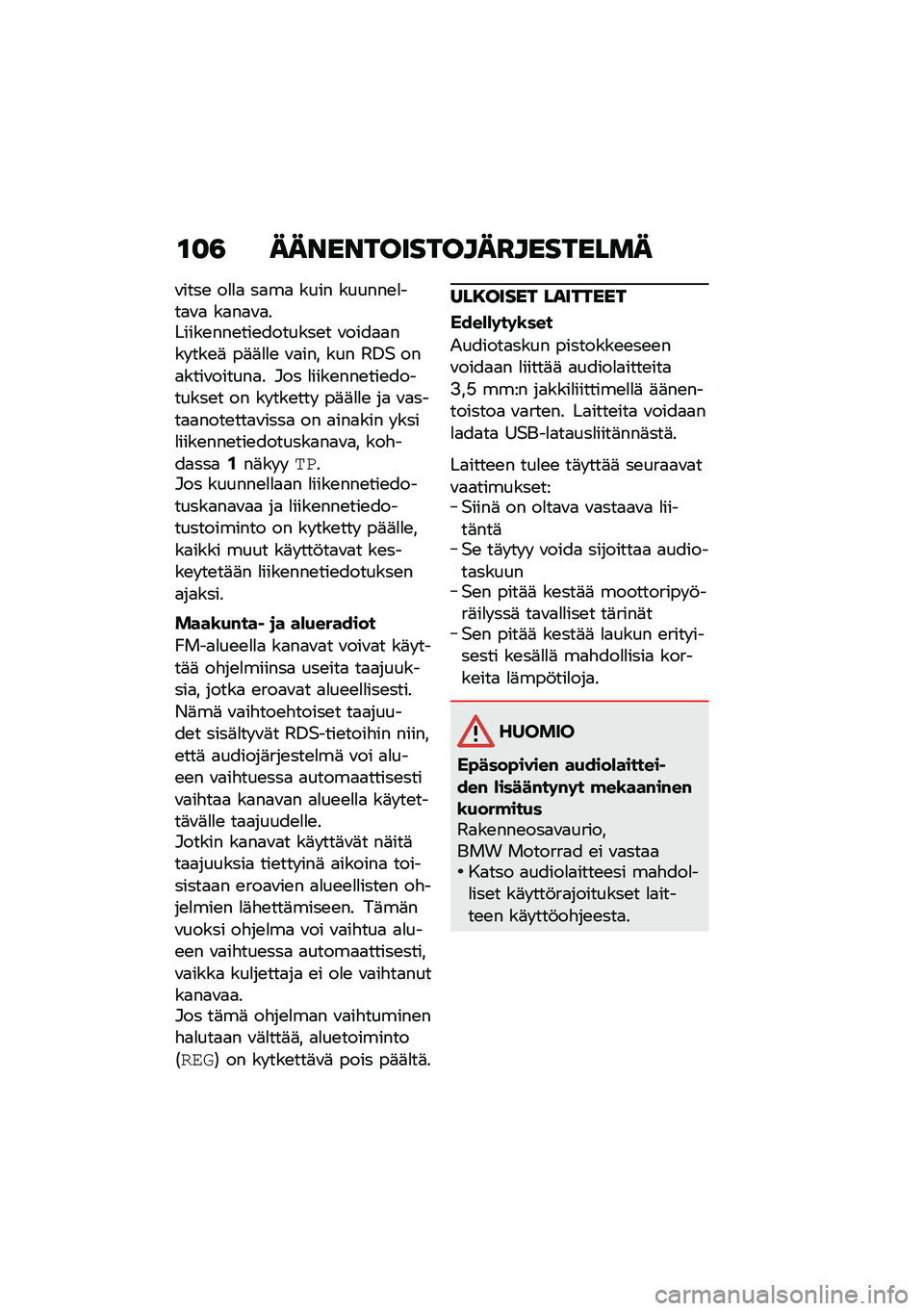 BMW MOTORRAD K 1600 B 2020  Käsikirja (in Finnish) ���4 ���\f��\f�����������������
�\f����\b ��
�
�
 ��
��
 ���� ������\b�
���
�\f�
 ��
��
�\f�
������\b���\b���\b�������\b� �\f����
�
��� �