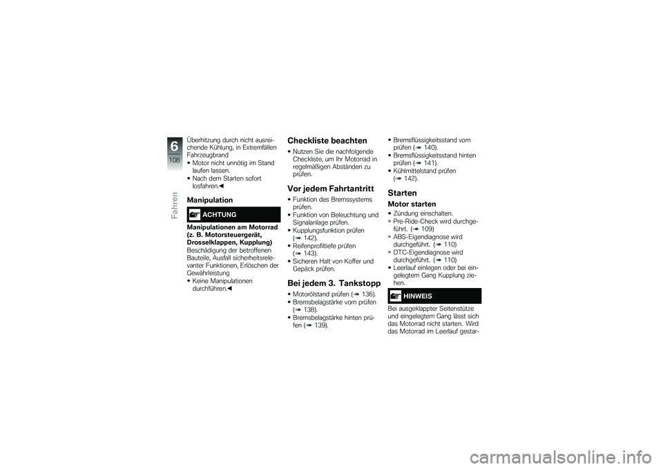 BMW MOTORRAD K 1600 B 2018  Betriebsanleitung (in German) �6���������\b� ����� �\b���� �\f��	��������\b�� ����$��\b��
 ��\b �E�O������(�$�$��\b��\f���������\f�\b�
����� �\b���� ��\b�\b�&��� �� 