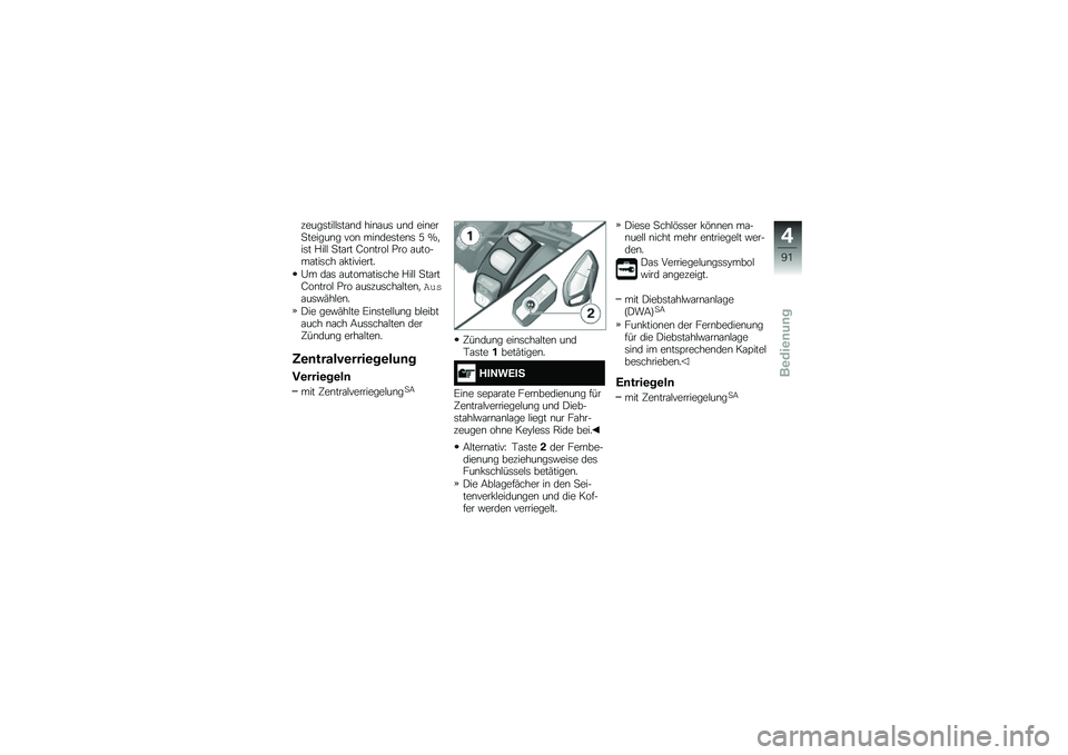 BMW MOTORRAD K 1600 B 2018  Betriebsanleitung (in German) �����	���$�$�	��\f�\b� ���\b�\f��	 ��\b� ���\b���
������\b� ���\b ���\b���	���\b�	 �A �U�
��	� �%��$�$ �
��\f�� �D��\b����$ �*�� �\f������\f���	�� �