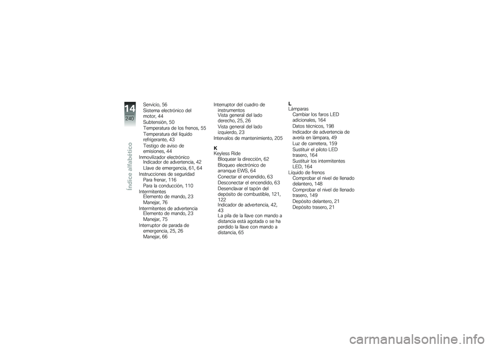 BMW MOTORRAD K 1600 B 2018  Manual de instrucciones (in Spanish) �,��	������" �;�2
�,�����
� ������	�&���� ����
����	�" �0�0
�,�
�������&��" �;�.
�<��
���	���
�	� �� ��� ��	�����" �;�;
�<��
���	���
�	� ��� �